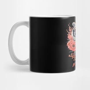 floral tiger felgris Mug